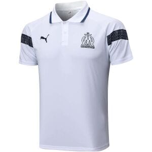 Mens Olympique Marseille Polo Shirt White 2023/24