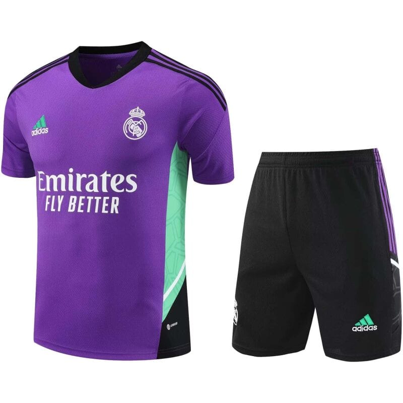 Herren Real Madrid Kurzer Trainingsanzug Lila 2023/24