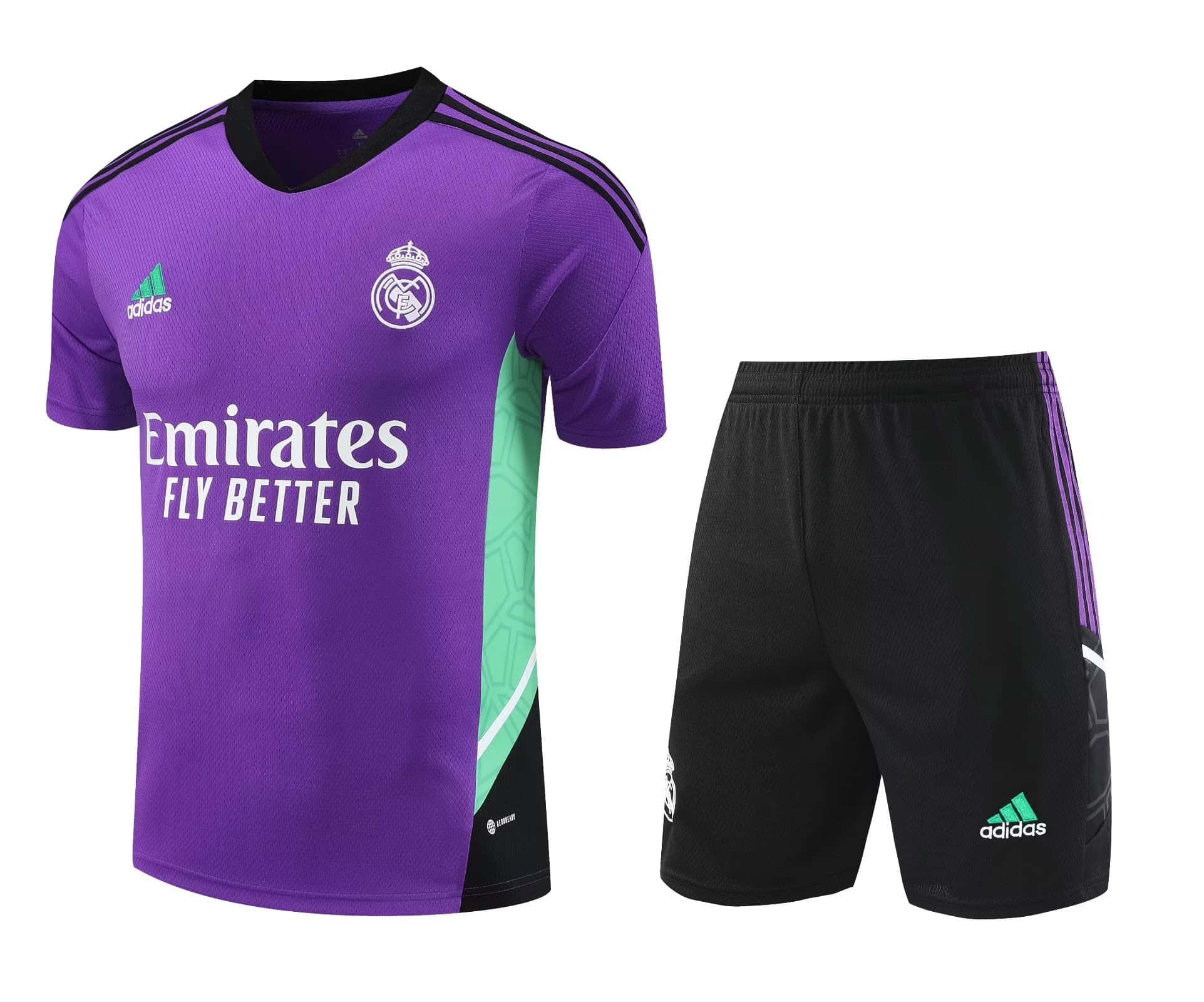 Herren Real Madrid Kurzer Trainingsanzug Lila 2023/24