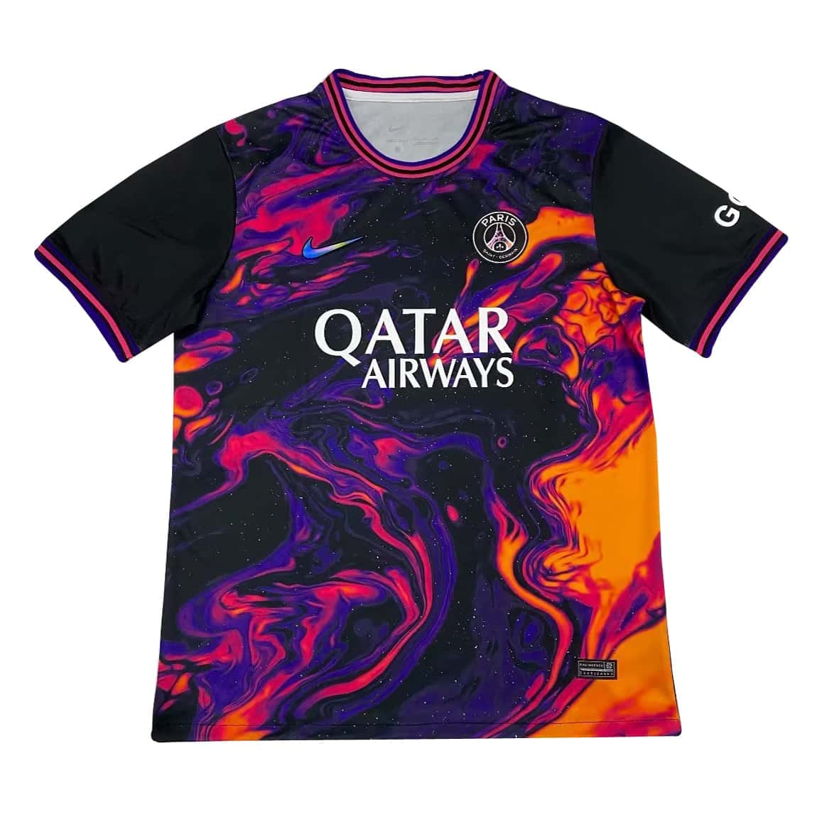 Mens PSG Pre-Match Top Short Training Jersey Black 2023/24