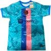 Mens Barcelona Pre-Match Top Short Training Jersey Green 2023/24