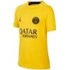 Mens PSG Pre-Match Top Short Training Jersey Yellow 2023/24