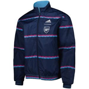 Mens Arsenal On-Field Team Logo Anthem Reversible Full-Zip Windrunner Jacket Navy 2023/24
