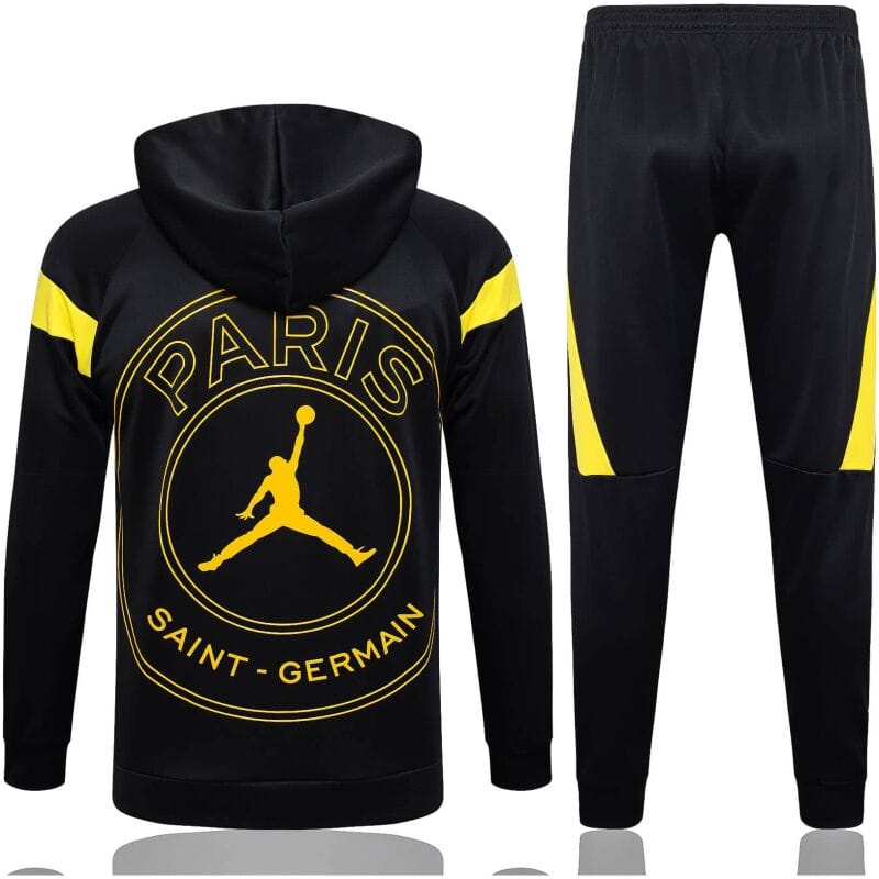 Herren PSG x JORDAN Kapuzen-Sweatshirt + Hosenanzug Schwarz 2023/24