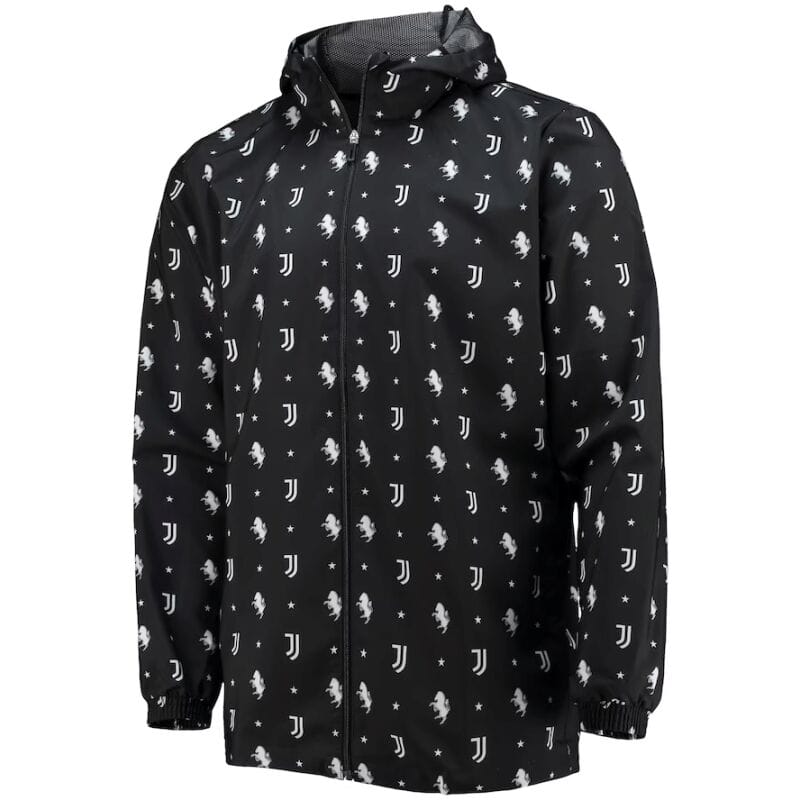 Mens Juventus AEROREADY Full-Zip Windrunner Jacket  Black 2023/24