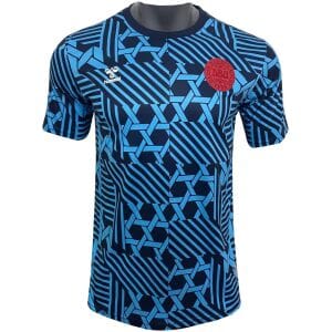 Mens Denmark Pre-Match Short Training Blue Jersey 2023