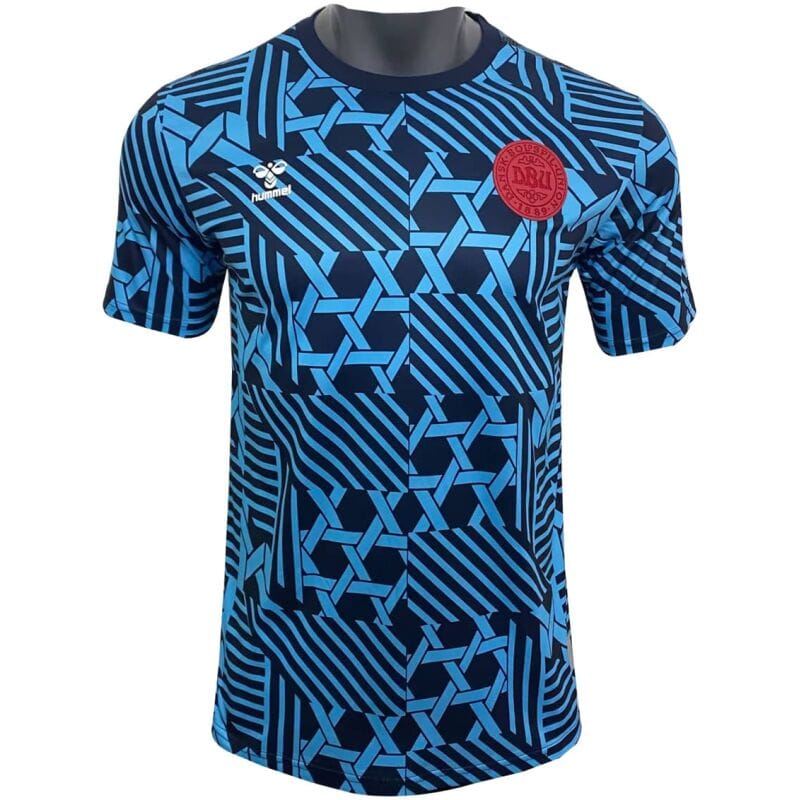 Mens Denmark Pre-Match Short Training Blue Jersey 2023