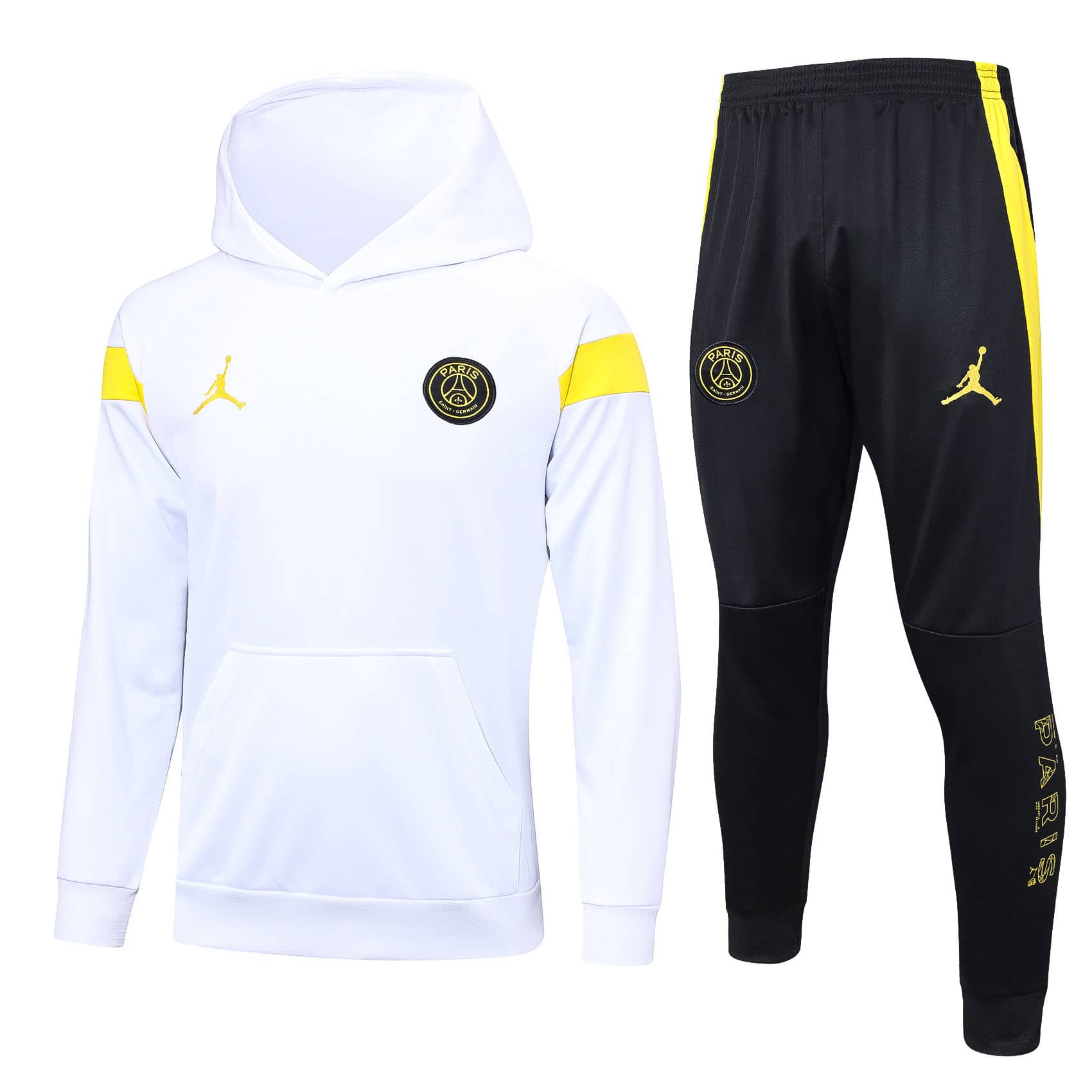 Mens PSG x JORDAN Hoodie Sweatshirt + Pants Suit White 2023/24