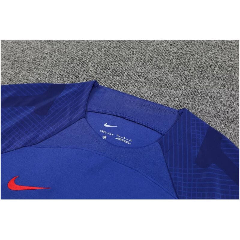 Mens Barcelona Short Training Jersey Blue 2023/24