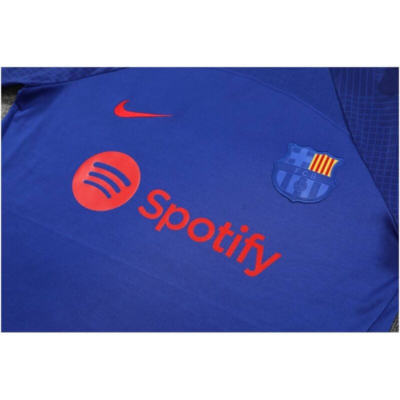 Mens Barcelona Short Training Jersey Blue 2023/24