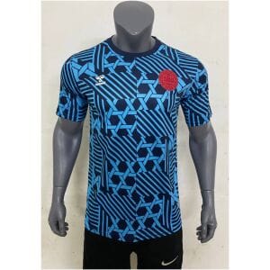 Mens Denmark Pre-Match Short Training Blue Jersey 2023