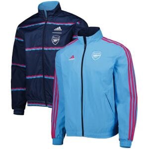 Mens Arsenal On-Field Team Logo Anthem Reversible Full-Zip Windrunner Jacket Navy 2023/24