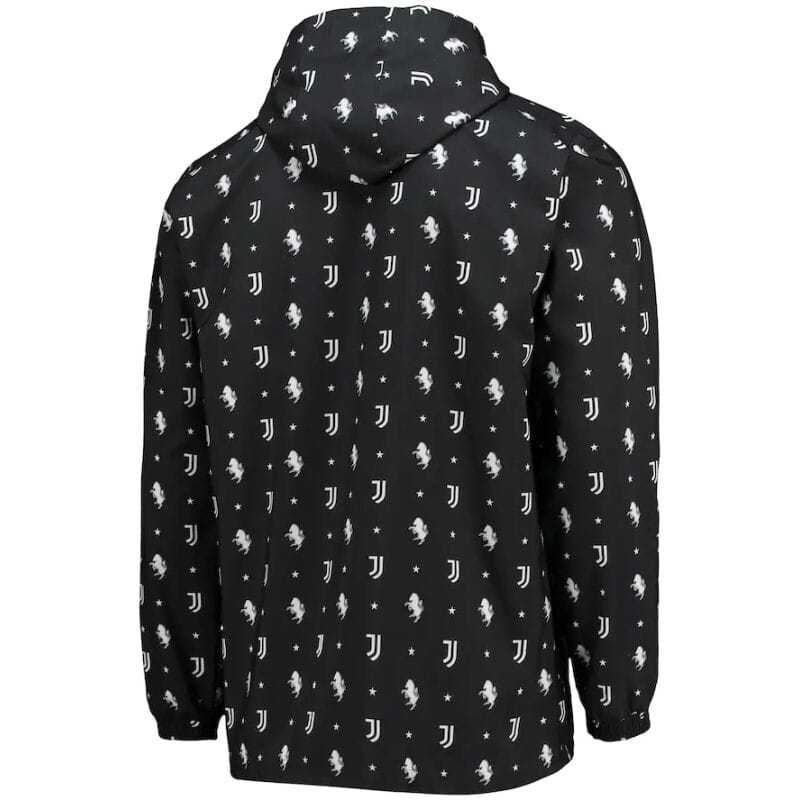 Mens Juventus AEROREADY Full-Zip Windrunner Jacket  Black 2023/24
