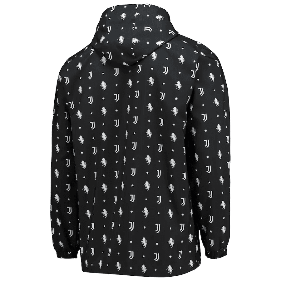 Mens Juventus AEROREADY Full-Zip Windrunner Jacket  Black 2023/24