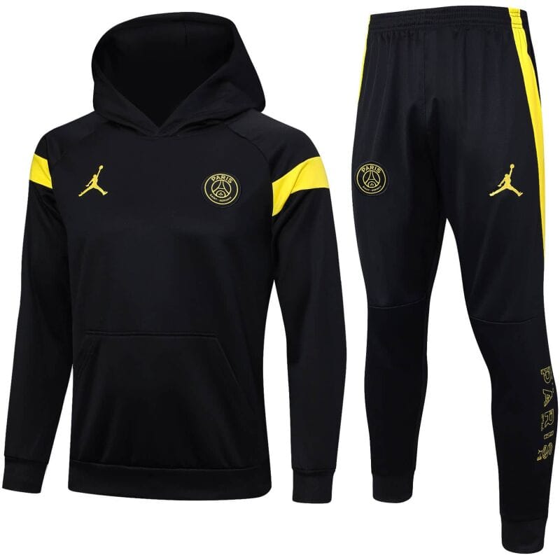 Herren PSG x JORDAN Kapuzen-Sweatshirt + Hosenanzug Schwarz 2023/24