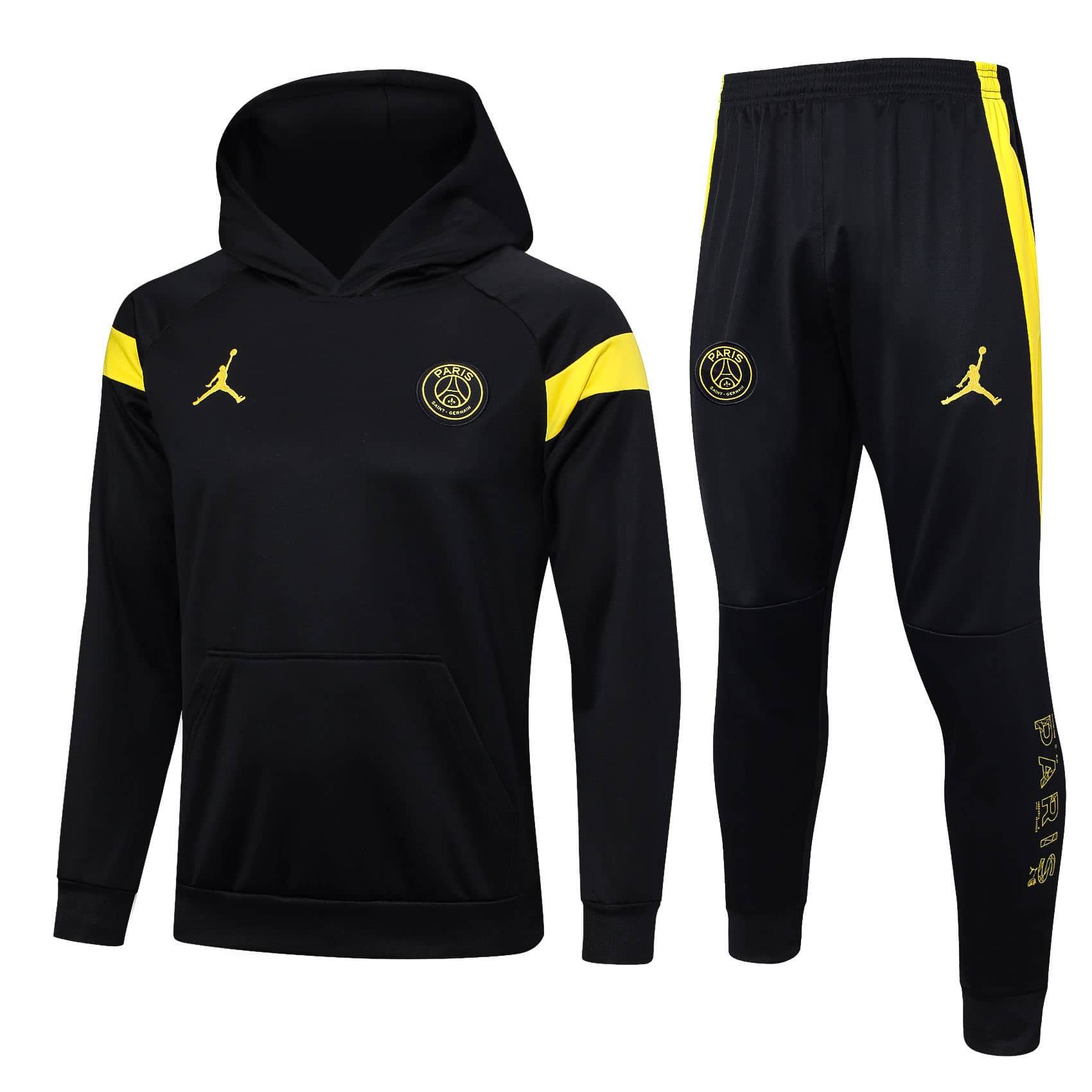 Mens PSG x JORDAN Hoodie Sweatshirt + Pants Suit Black 2023/24