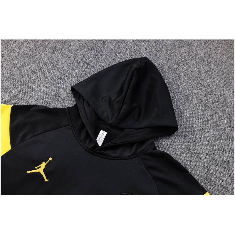 Herren PSG x JORDAN Kapuzen-Sweatshirt + Hosenanzug Schwarz 2023/24