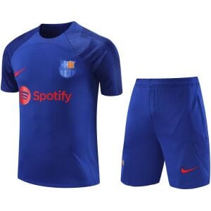 Mens Barcelona Short Training Jersey Blue 2023/24