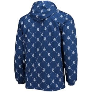 Mens Real Madrid AEROREADY Full-Zip Windrunner Jacket  Blue 2023/24
