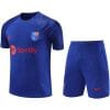Mens Barcelona Short Training Jersey Blue 2023/24