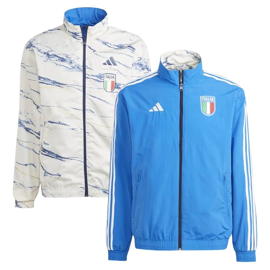 Mens Italy On-Field Team Logo Anthem Reversible Full-Zip Windrunner Jacket 2023/24