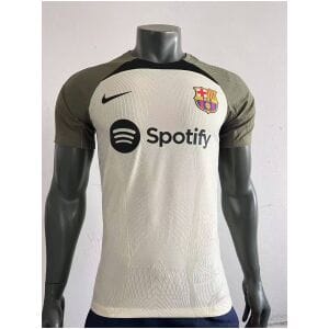 Mens Barcelona Pre-Match Short Training Authentic Beige Jersey 2023/24 – Match