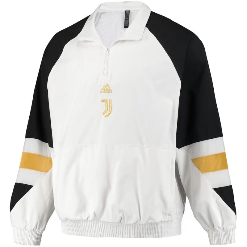 Mens Juventus Half-Zip Icon Windrunner Jacket White 2023/24