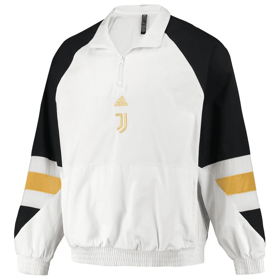 Mens Juventus Half-Zip Icon Windrunner Jacket White 2023/24