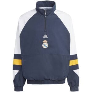 Mens Real Madrid Half-Zip Icon Windrunner Jacket Navy 2023/24