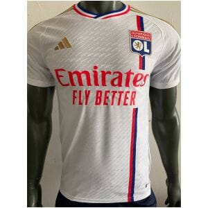 Mens Olympique Lyonnais Home Authentic Jersey 2023/24 – Match