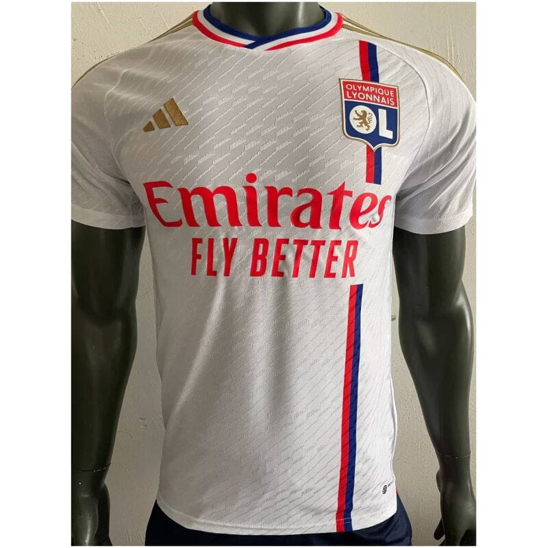 Mens Olympique Lyonnais Home Authentic Jersey 2023/24 – Match
