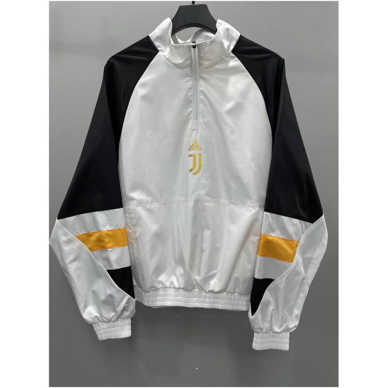 Mens Juventus Half-Zip Icon Windrunner Jacket White 2023/24