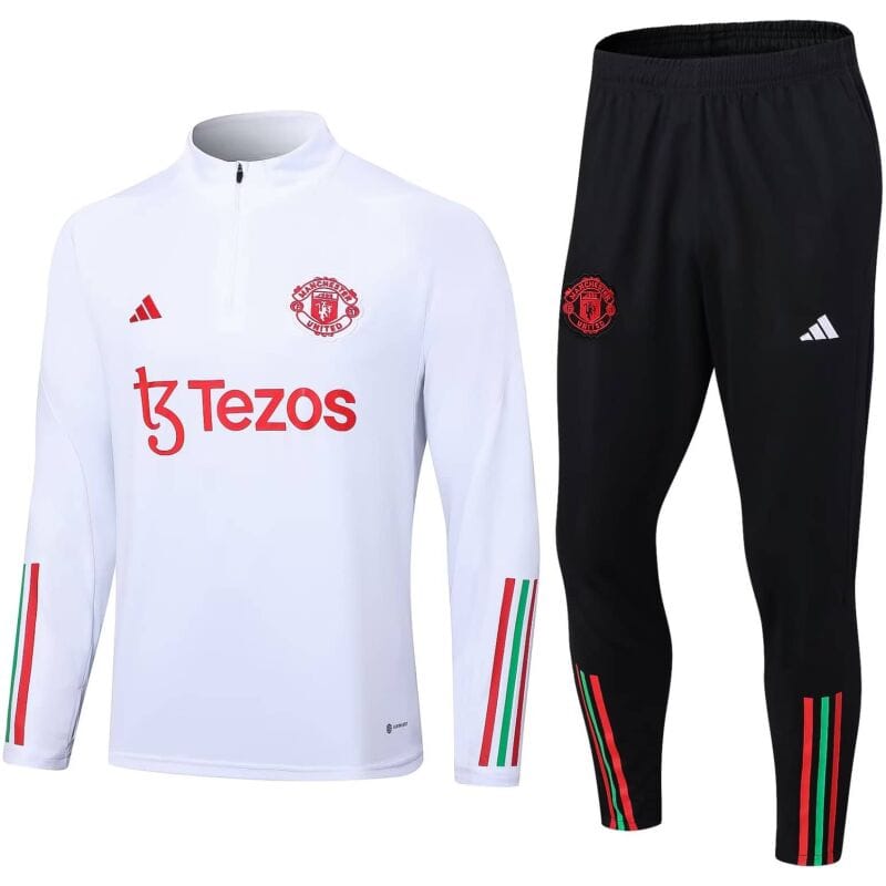 Mens Manchester United Training Suit White 2023/24