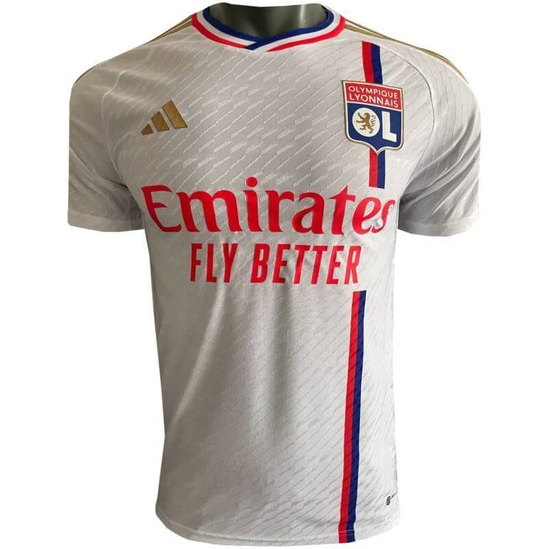 Mens Olympique Lyonnais Home Authentic Jersey 2023/24 – Match