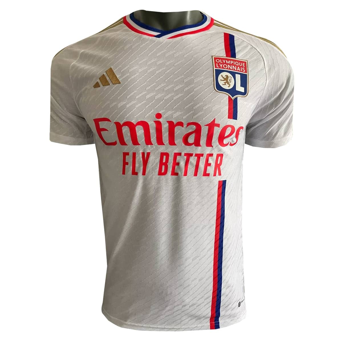 Mens Olympique Lyonnais Home Authentic Jersey 2023/24 – Match