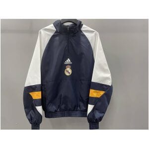 Mens Real Madrid Half-Zip Icon Windrunner Jacket Navy 2023/24