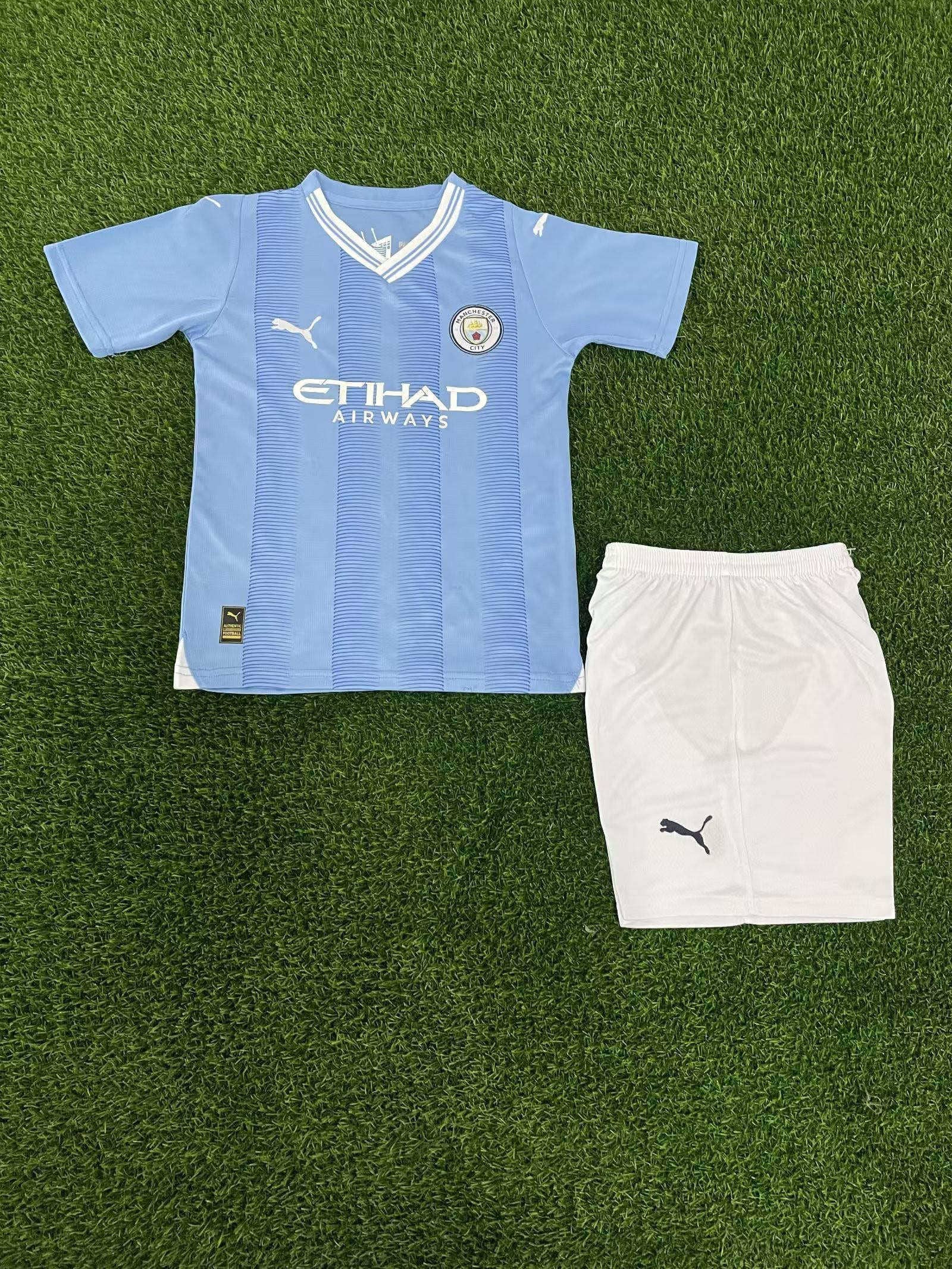 Kids Manchester City Home Jersey 2023/24