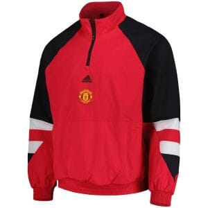 Mens Manchester United Half-Zip Icon Windrunner Jacket Red 2023/24