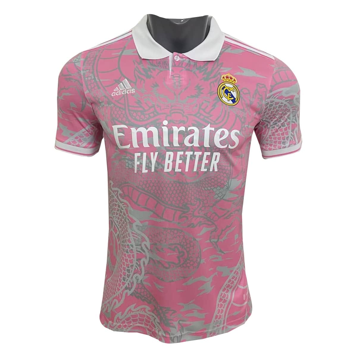 Herren Real Madrid Sonderausgabe rosa Drachen Jersey 2023/24