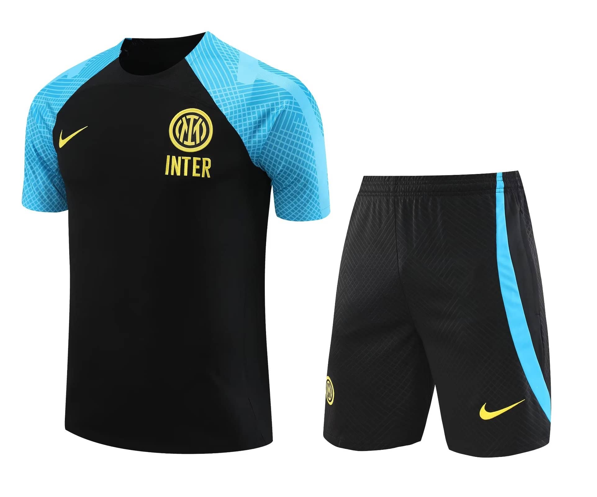 Herren Inter Mailand Kurzer Trainingsanzug Schwarz 2023/24
