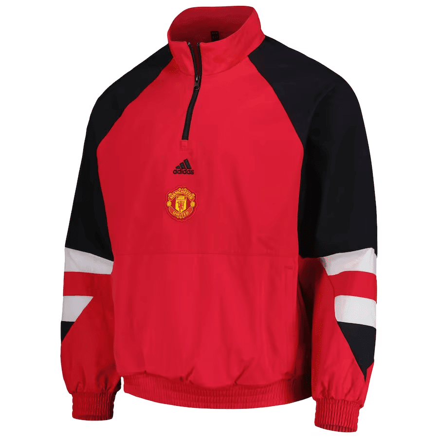 Mens Manchester United Half-Zip Icon Windrunner Jacket Red 2023/24
