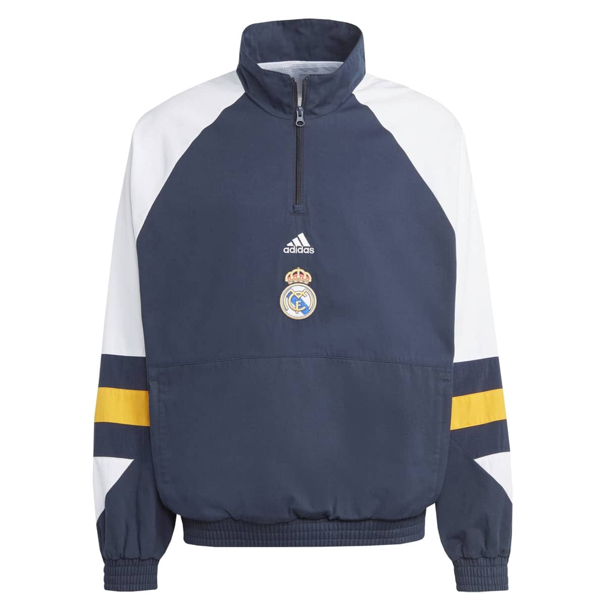 Mens Real Madrid Half-Zip Icon Windrunner Jacket Navy 2023/24