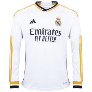 Mens Real Madrid Home Jersey Long Sleeve 2023/24