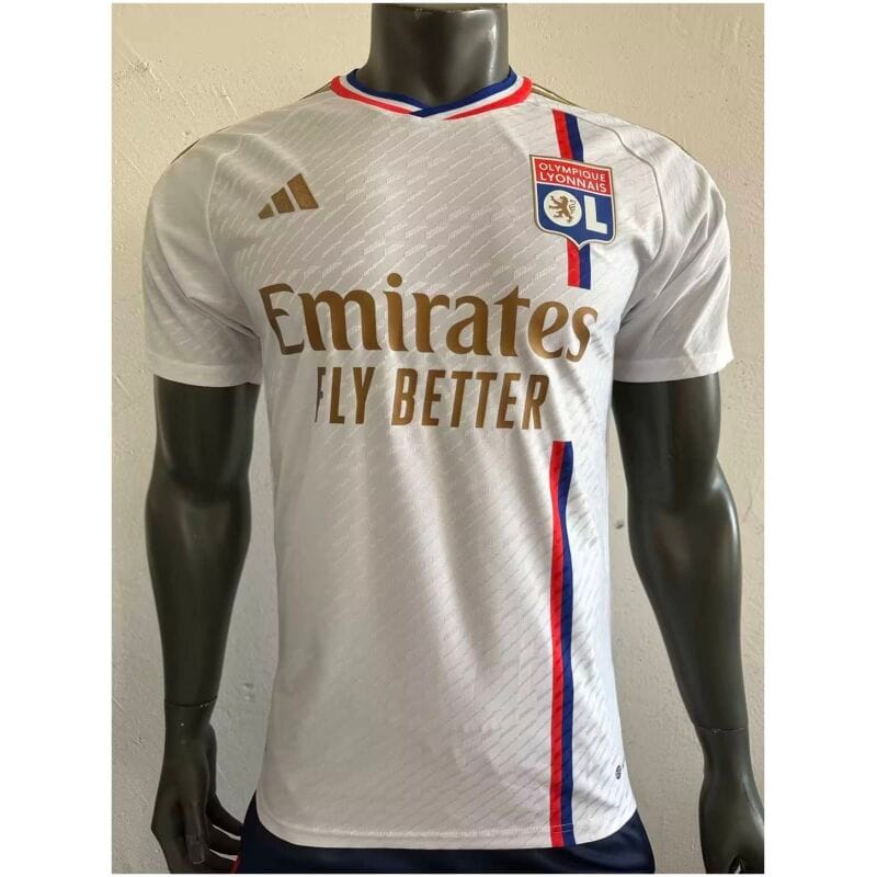 Mens Olympique Lyonnais Home Authentic Jersey 2023/24 – Match