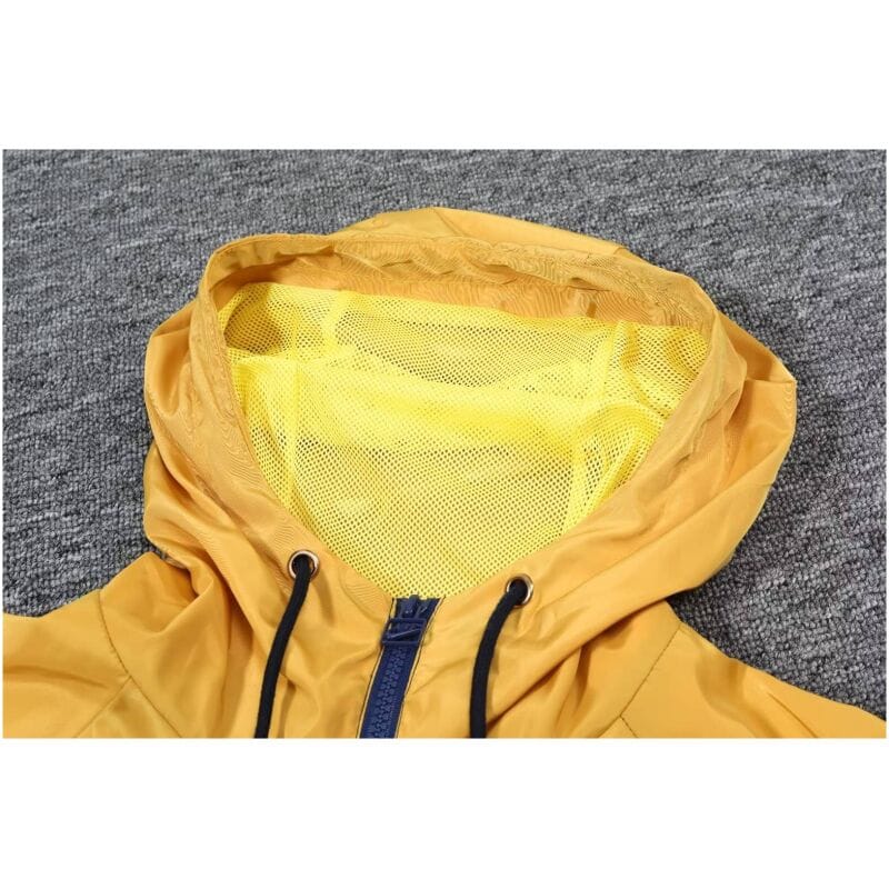 Mens Barcelona All Weather Windrunner Jacket Royal – Yellow 2023/24