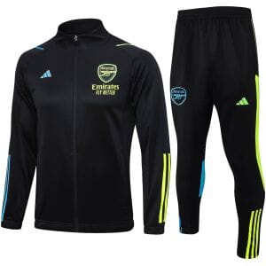Mens Arsenal Jacket + Pants Training Suit Black 2023/24