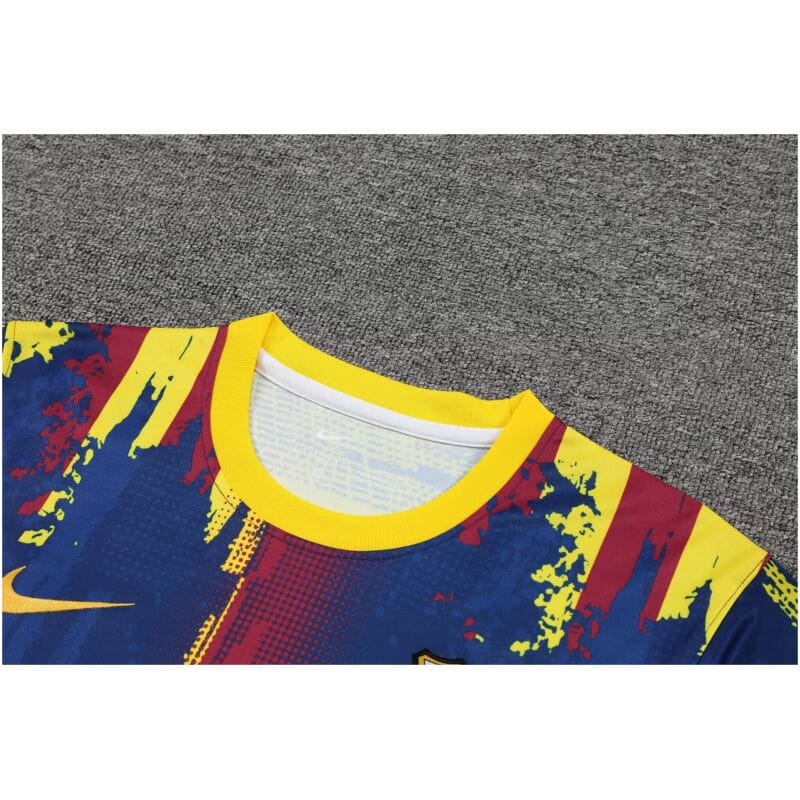 Mens Barcelona Short Training Suit Yellow 2023/24
