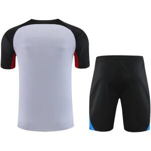Mens Barcelona Short Training Suit Light Grey 2023/24