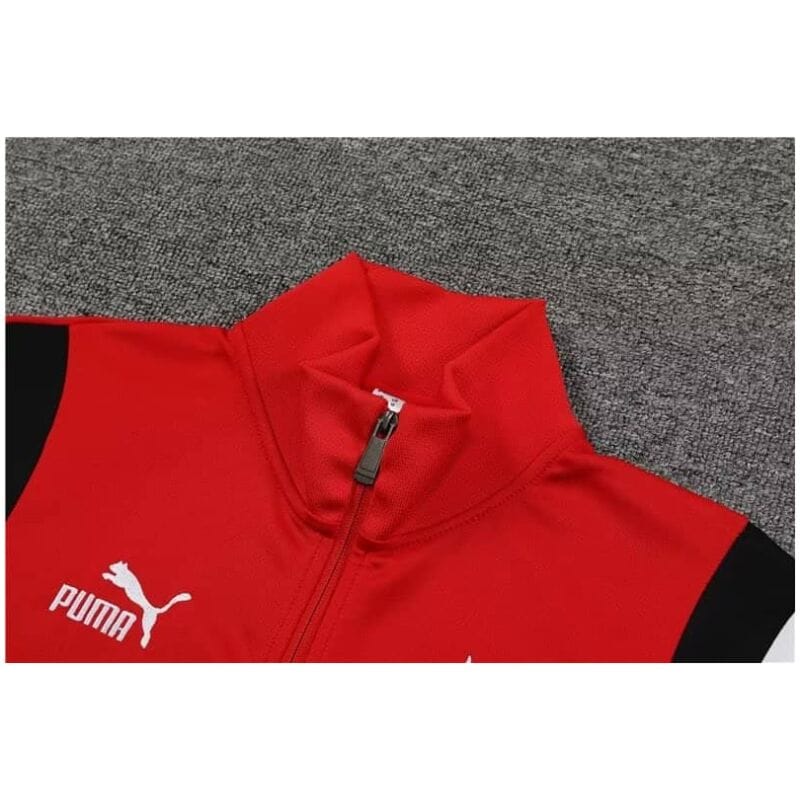 Mens AC Milan Jacket + Pants Training Suit Red 2023/24