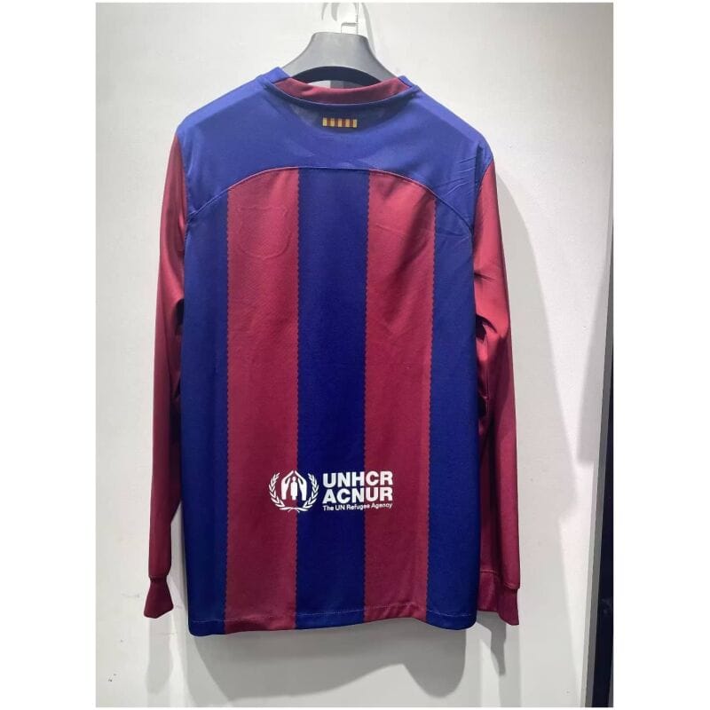 Mens Barcelona Home Jersey Long Sleeve 2023/24